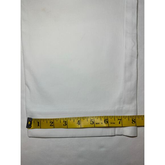 Talbots Signature Crop Ankle Pants Size 16 36x25 White Classic Stretch Casual - Picture 3 of 9